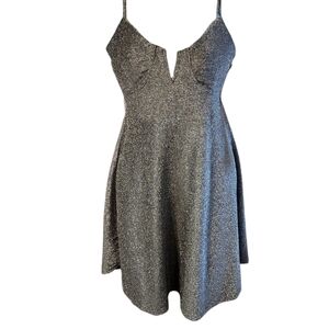 Almost Famous Glittering Silver Mini Dress